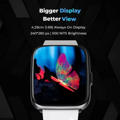 Gizmore GizFit BLAZE BT Calling Smartwatch | 1.69 Inch IPS Curved 500 NITS Display Smartwatch (Grey Strap, Regular) Gizmore GizFit BLAZE BT Calling Smartwatch | 1.69 Inch IPS Curved 500 NITS Display Smartwatch (Grey Strap, Regular)